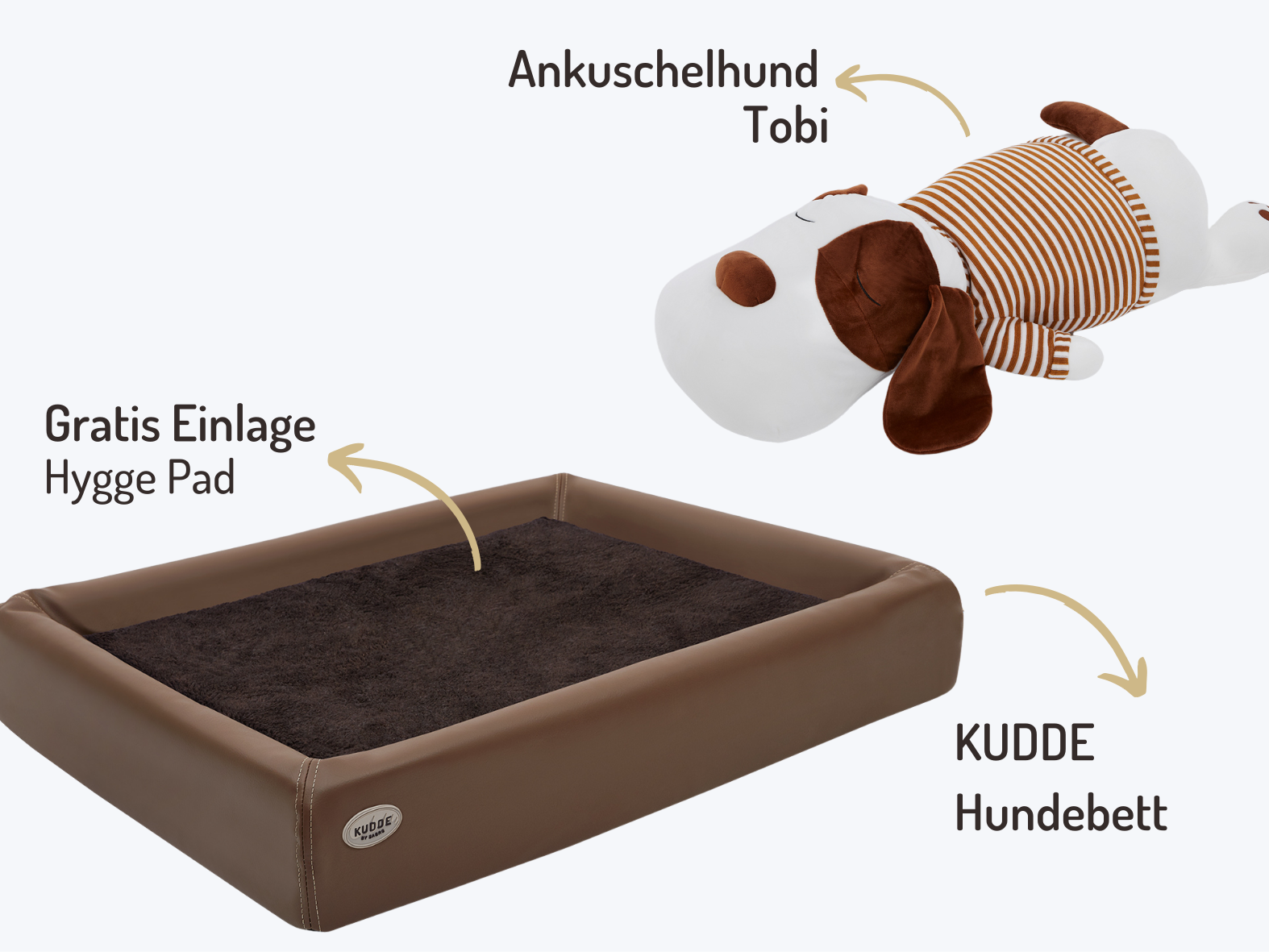 Buddy-Set | KUDDE Hundebett + Ankuschelhund