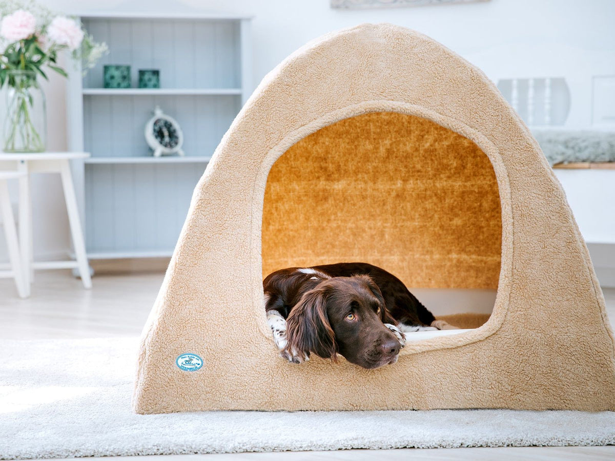 Dog cave for the KUDDE dog bed: Igloo Berber fleece