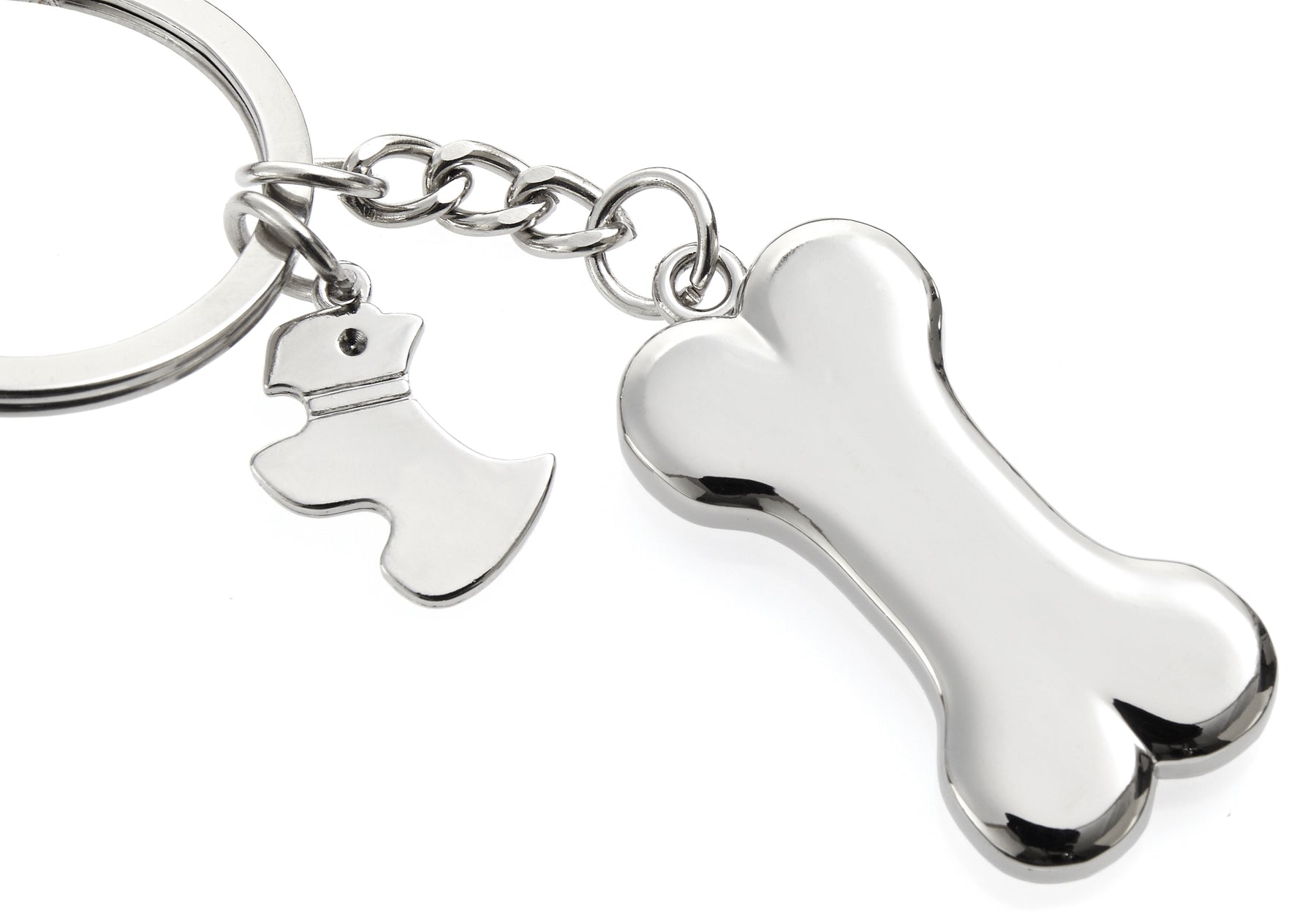 Bone keyring pendant